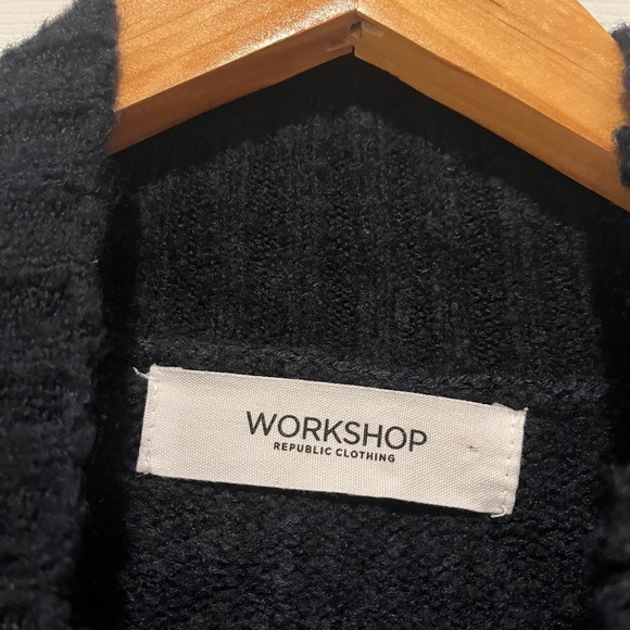 WORKSHOP Black and White Striped Sweater - Picture 2 of 5